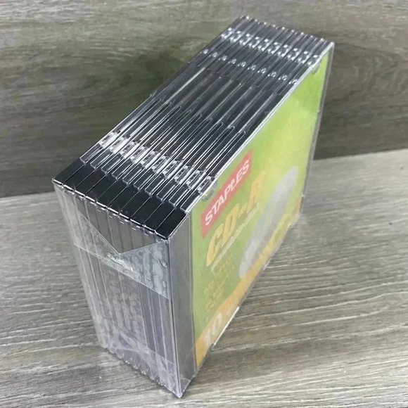 CD-R 10 Pack With Jewel Cases NEW (Sealed) 52x STAPLES 80Mins 700MB - Picture 3 of 3